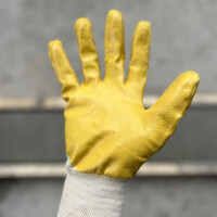 Premium Nitril Arbeitshandschuhe #1017 3/4 gelb 3