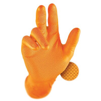 Grippaz 246OR Nitril Einweghandschuhe, orange 7 (S)
