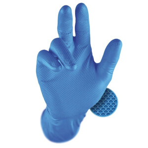 Grippaz 306DR Nitril Einweghandschuhe, blau 8 (M)