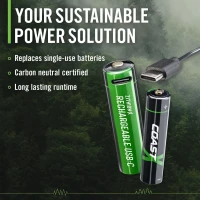 Coast AAA USB-C Li-Ion Akku 1.5V 750 mAh (4 Stück) inkl