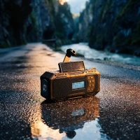Notradio Akku/Kurbel/Solar/USB-C (FM/DAB/Licht) - 5000mAh Ak
