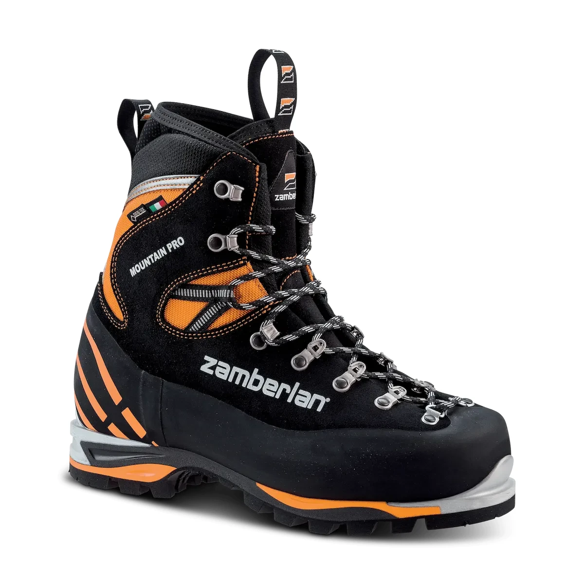 Zamberlan 2090 Mountain Pro Evo GTX RR Bergsteigerschuh aus Perwanger-Leder in Schwarz-Orange